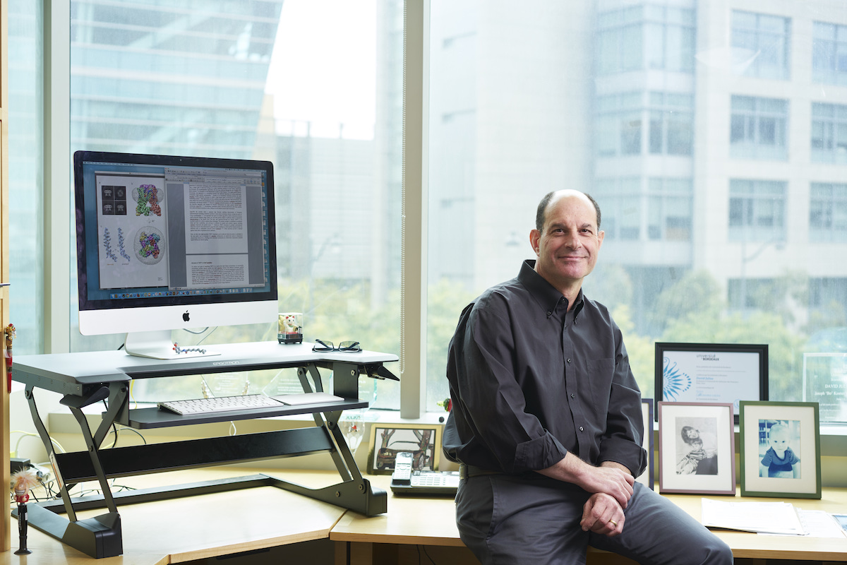 David Julius in his office at the UCSF Mission Bay campus. Photo by Steve Babuljak