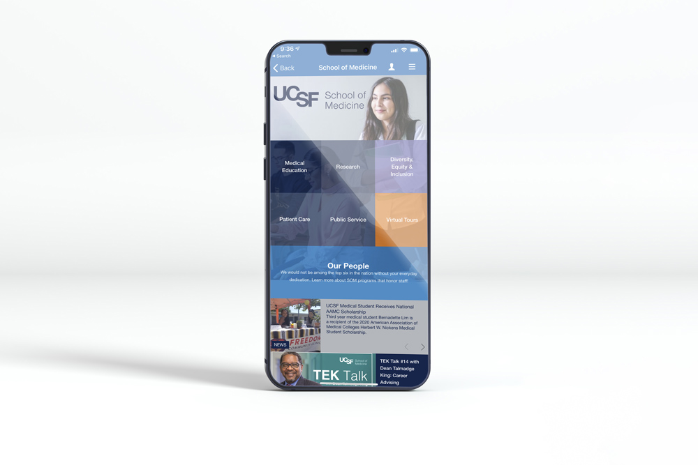 UCSF mobile app screenshot