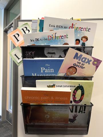 Books in English and Spanish help pediatric and adult patients better understand their diagnoses and procedures.